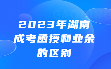 湖南成考函授和业余的区别